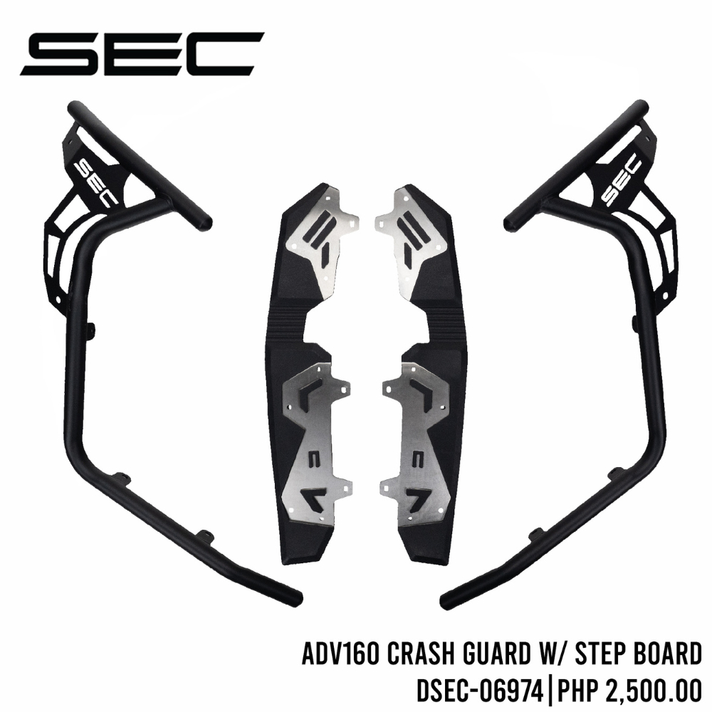 SEC Crash Guard w/ Step Board for Honda ADV160 – Heavy Duty Side ...