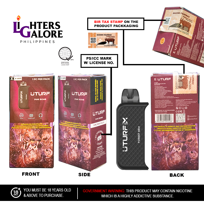 LIGHTERS GALORE - X-VAPE UTURF PRE-FILLED POD | BATTERY | Shopee ...