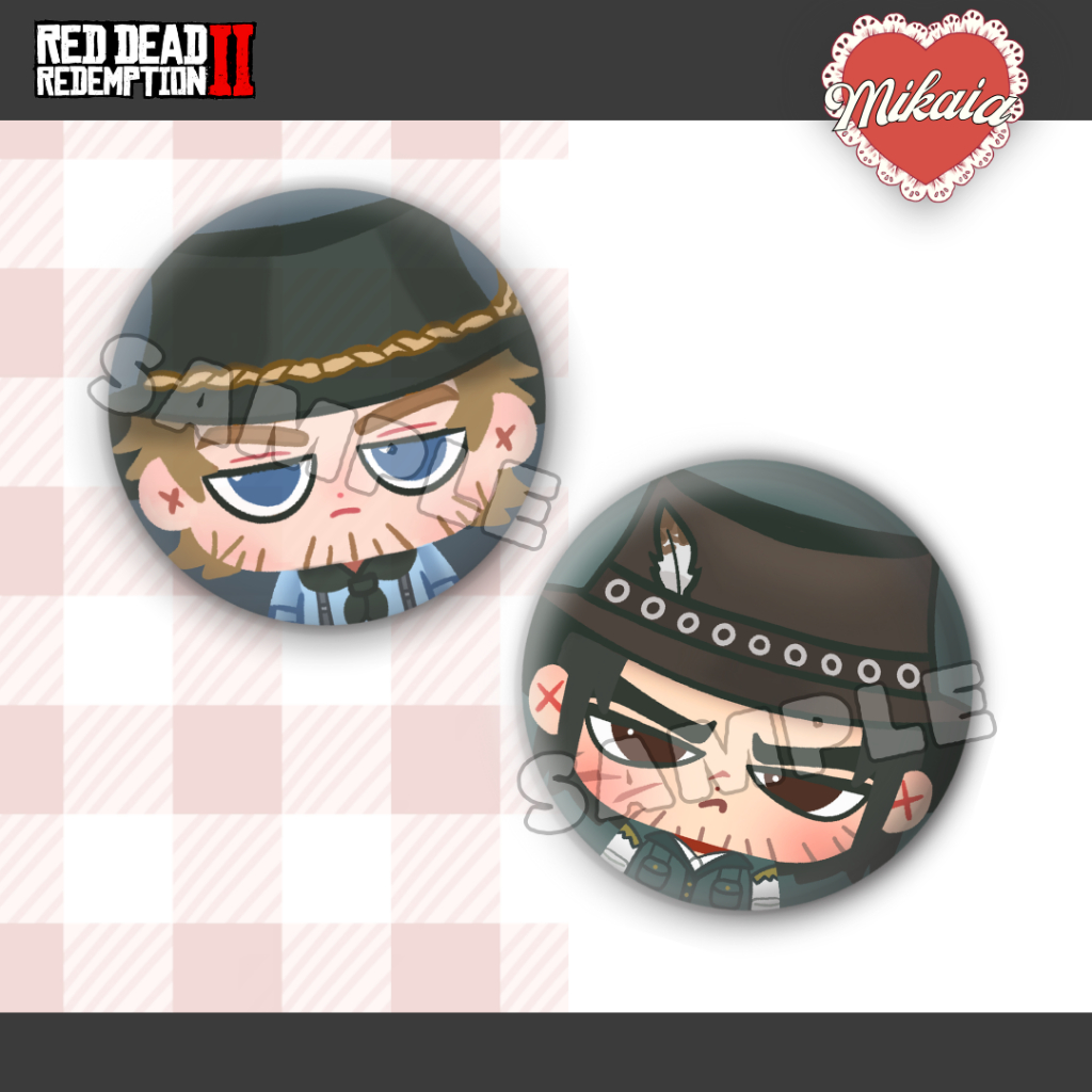RDR2 Button Pin | Red Dead Redemption 2 John Marston Arthur Morgan | By ...