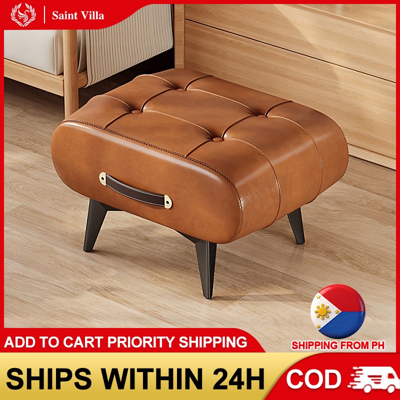 Small stool for changing shoes entryway home-use low stool solid wood ...