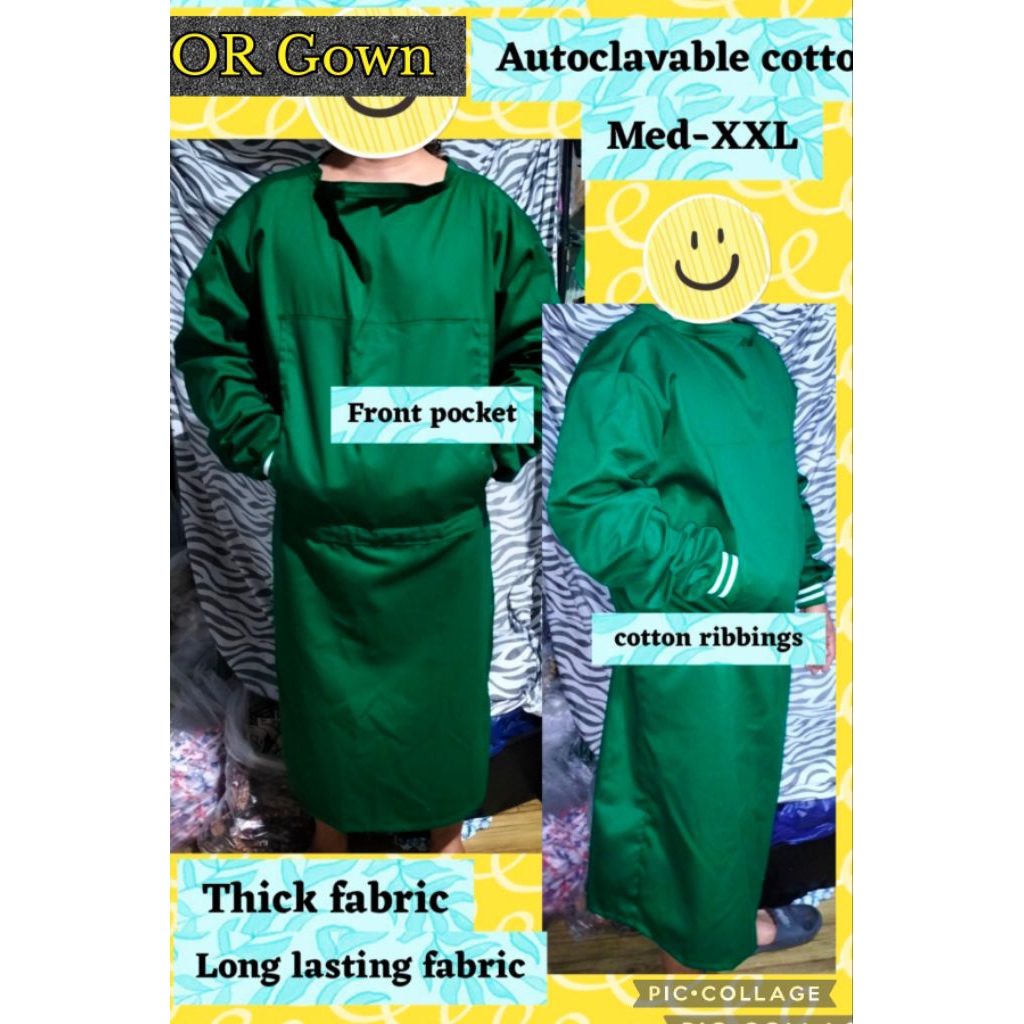 OPERATING ROOM GOWN COTTON AUTOCLAVABLE | Shopee Philippines