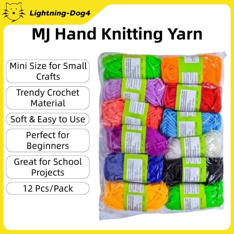12PCS/Pack MJ Hand Knitting Yarn Thread Ball of yarn Crotchet Knitting ...
