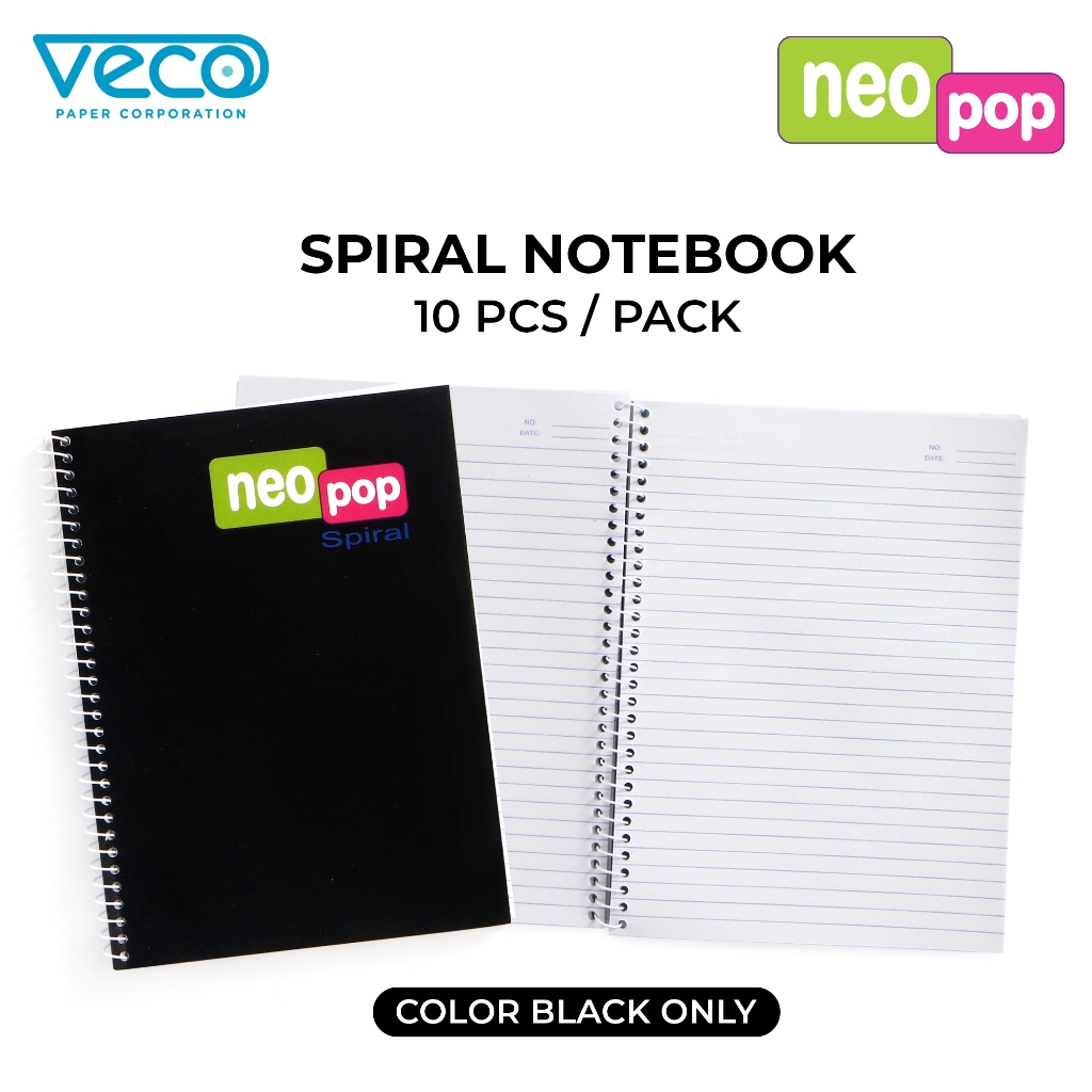 Veco NeoPop Notebook Color Coding with Plastic cover SPIRAL 80lvs ...