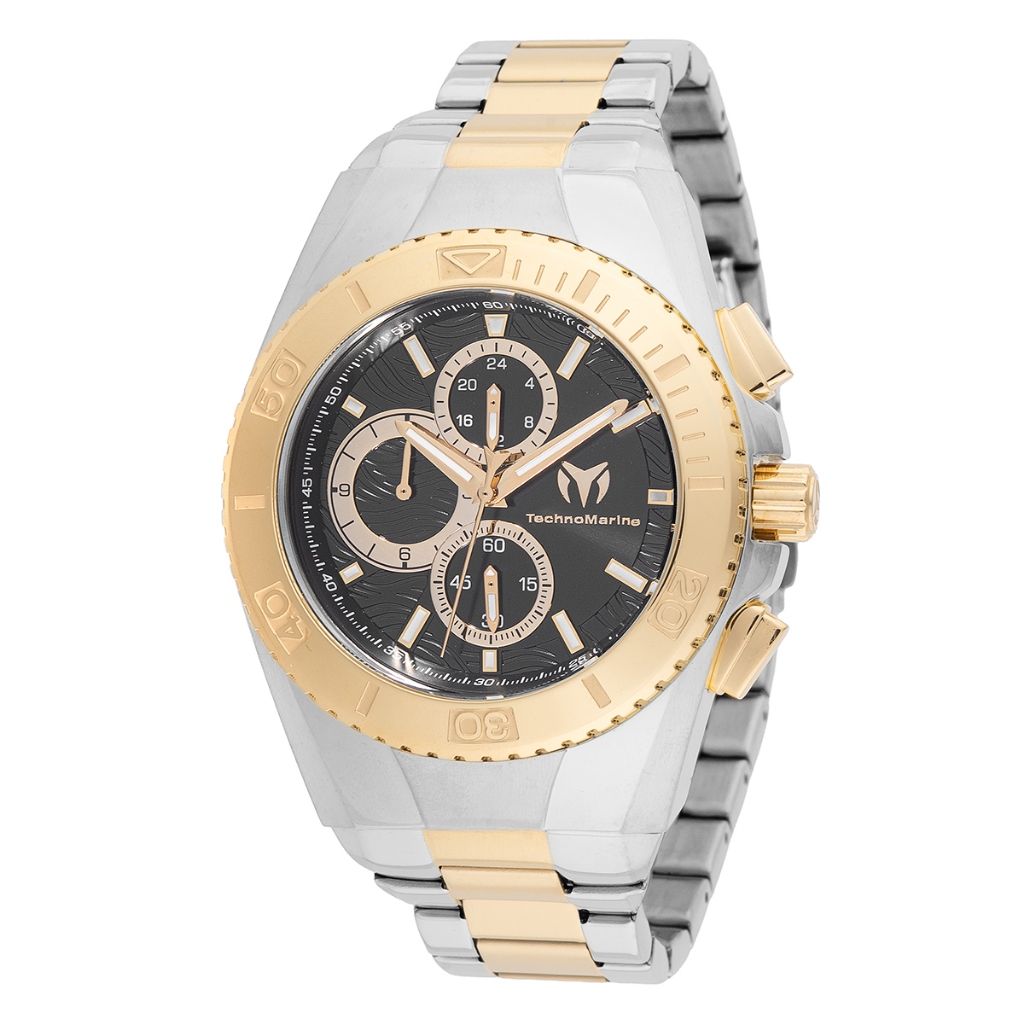 TechnoMarine Manta Men's 42mm Stainless Steel Gold & Steel Gold