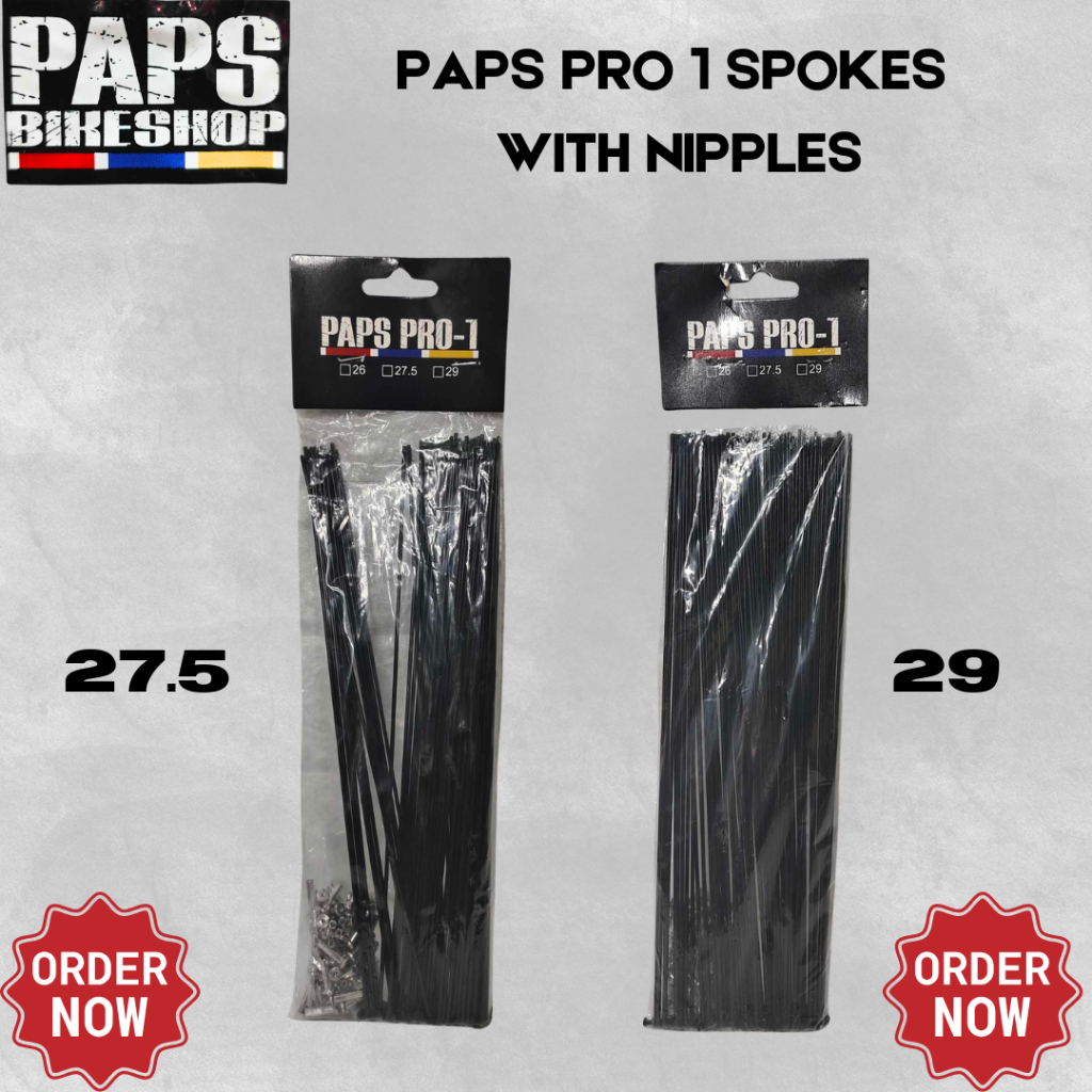PAPS PRO 1 SPOKES AND NIPPLES FOR MOUNTAIN BIKE | Shopee Philippines
