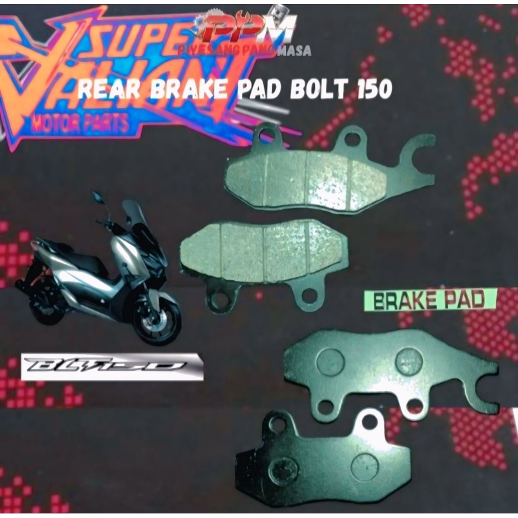Super Valiant Rear Brake Pad for Skygo Bolt 150 Genuine Parts. | Shopee ...