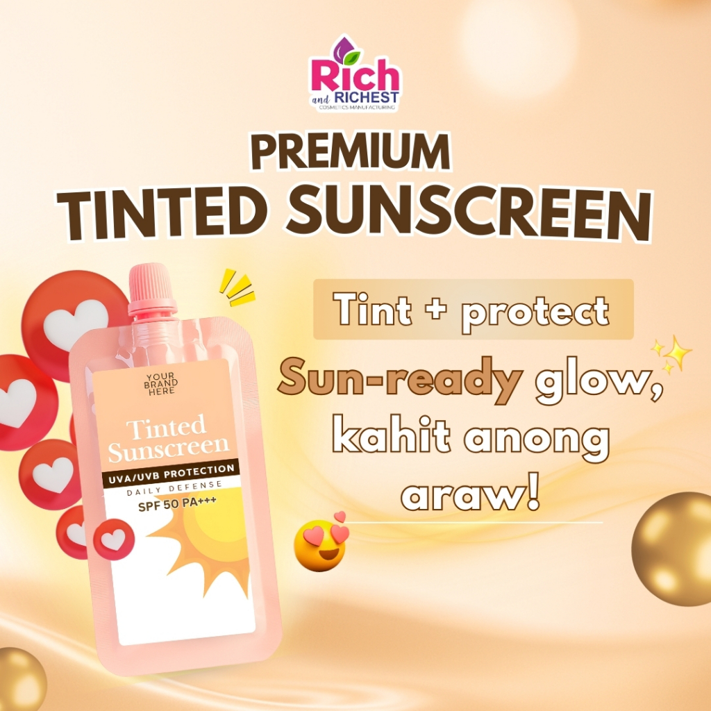 Rich and Richest Premium Tinted Sunscreen SPF50 20ML | Shopee Philippines