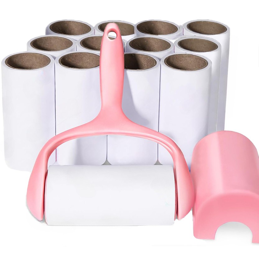Lint Roller with Refills Sticky Paper / Tearable Roll Paper / Portable ...
