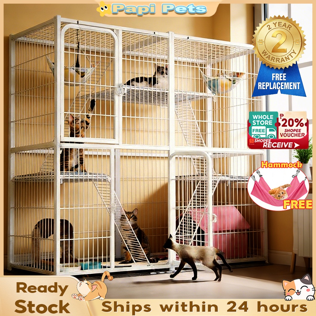 Cat Cage Heavy Duty Big Size 4 Layers Cage Cat Condo Stackable Sturdy ...