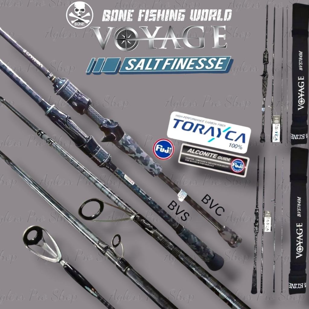 Bone VOYAGE Salt Finesse 4pc Travel Rod - Good quality Fishing Rods ...