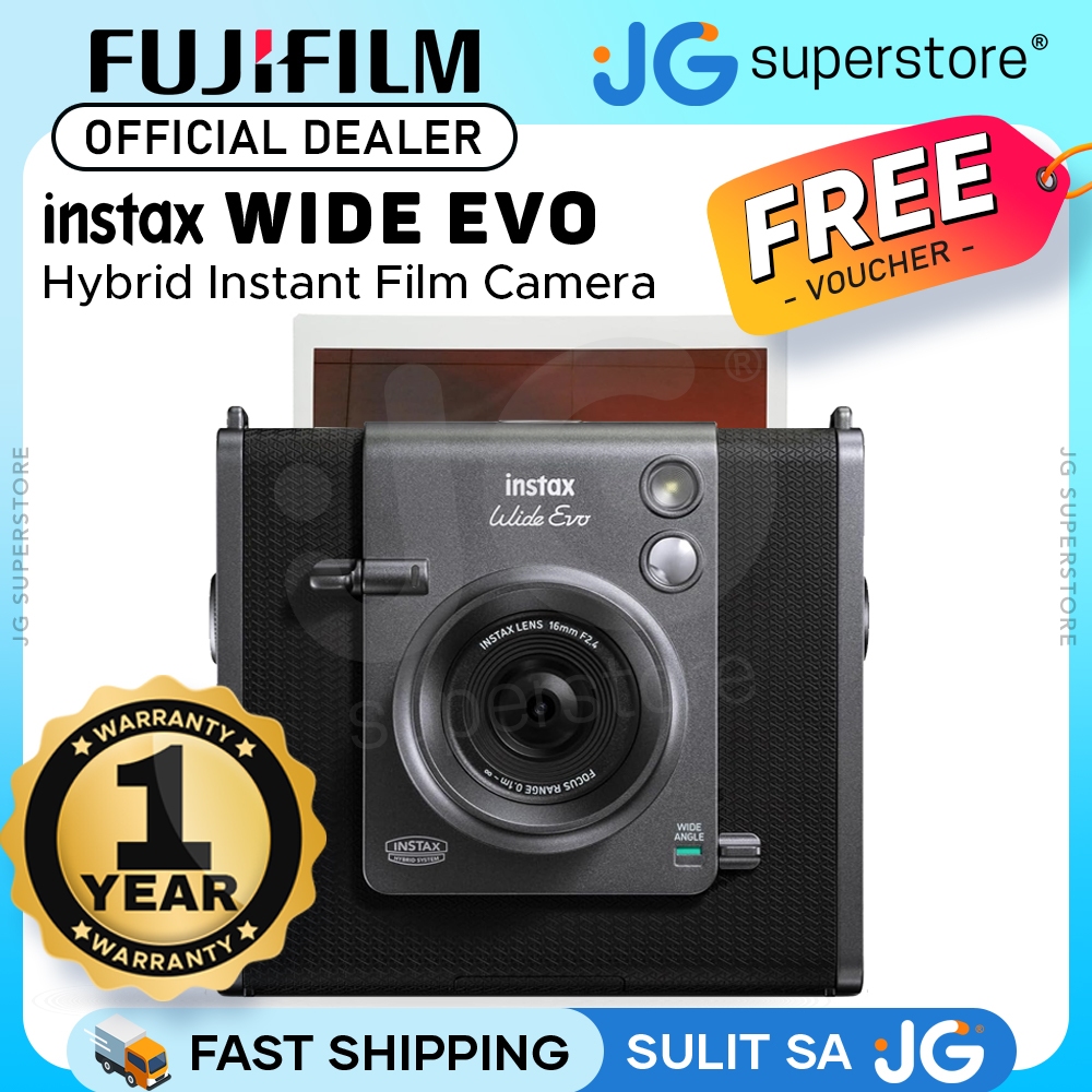 FUJIFILM Instax WIDE Evo Hybrid Instant Film Digital Camera + Printer w ...