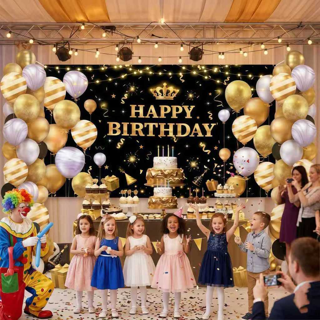Agar.Shop Rectangular Happy Birthday Poster Cloth Hanging Banner Party ...