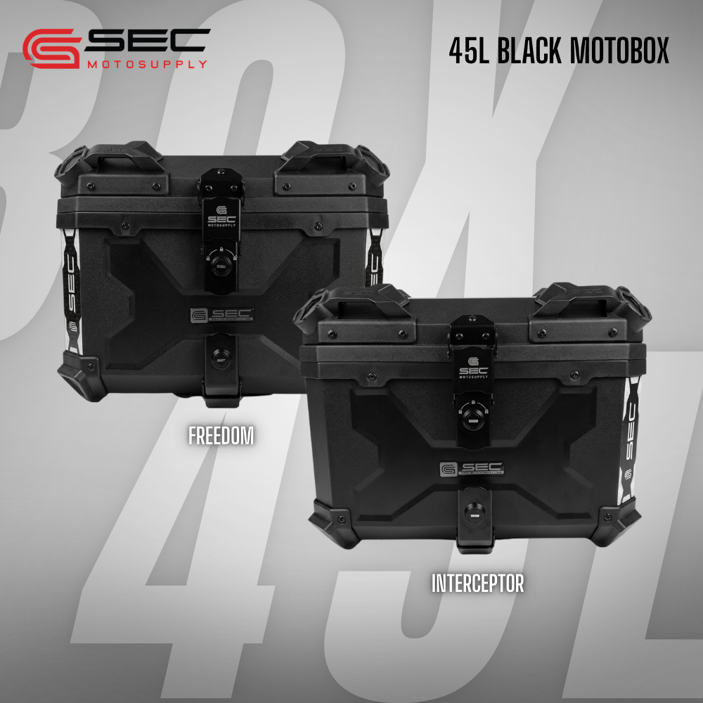 SEC 45L Plastic Storage Top Box for Motorcycle – Interceptor | Freedom ...