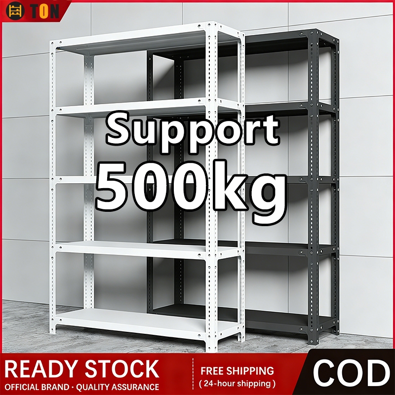 【100% Metal】6 Layer Metal Rack Shelf Steel Rack Heavy Duty Adjustable ...