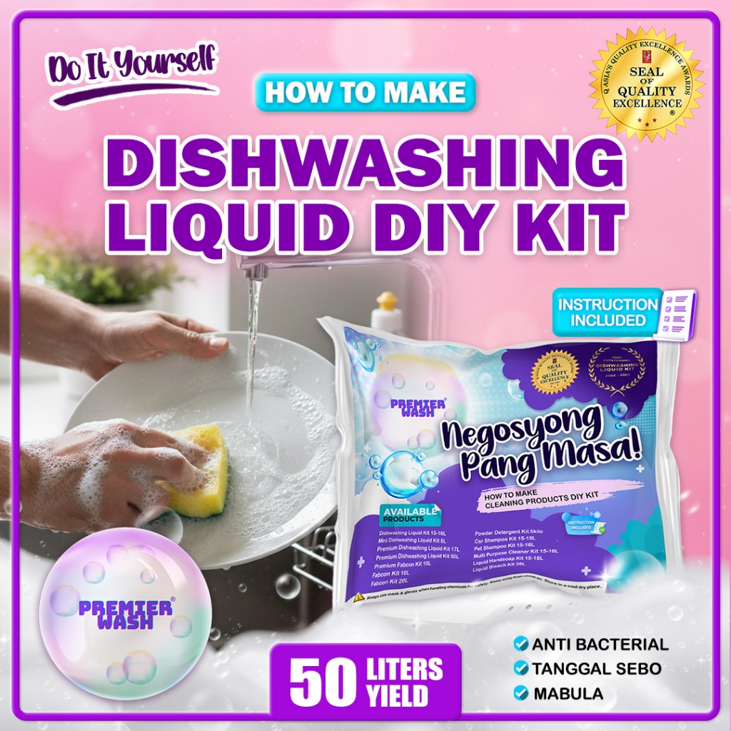 50 LITERS YIELD DISHWASHING LIQUID KIT - PREMIER WASH | Shopee Philippines