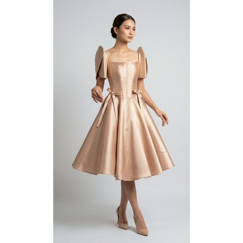 RIA AMORE FILIPINIANA MIDI DRESS | Shopee Philippines