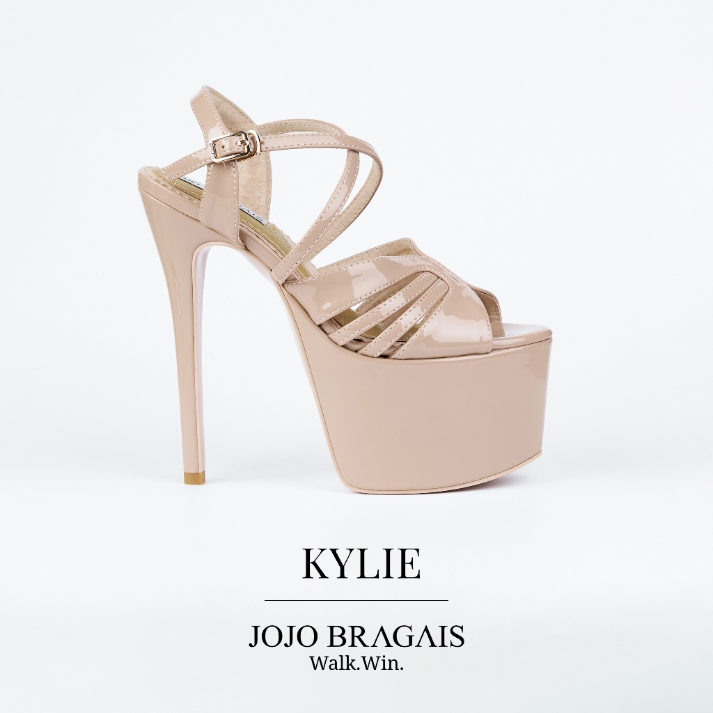 JOJO BRAGAIS KYLIE ベージュ ハイヒール Jojo Bragais Kylie Nude-Glossy 6.5-Inch High Heels | Pageant Heels