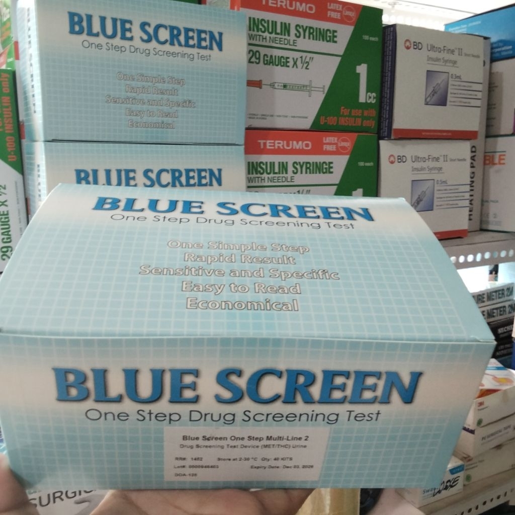 BLUE SCREEN ONE STEP DRUG SCREENING TEST ( 1 box 40's ) | Shopee ...