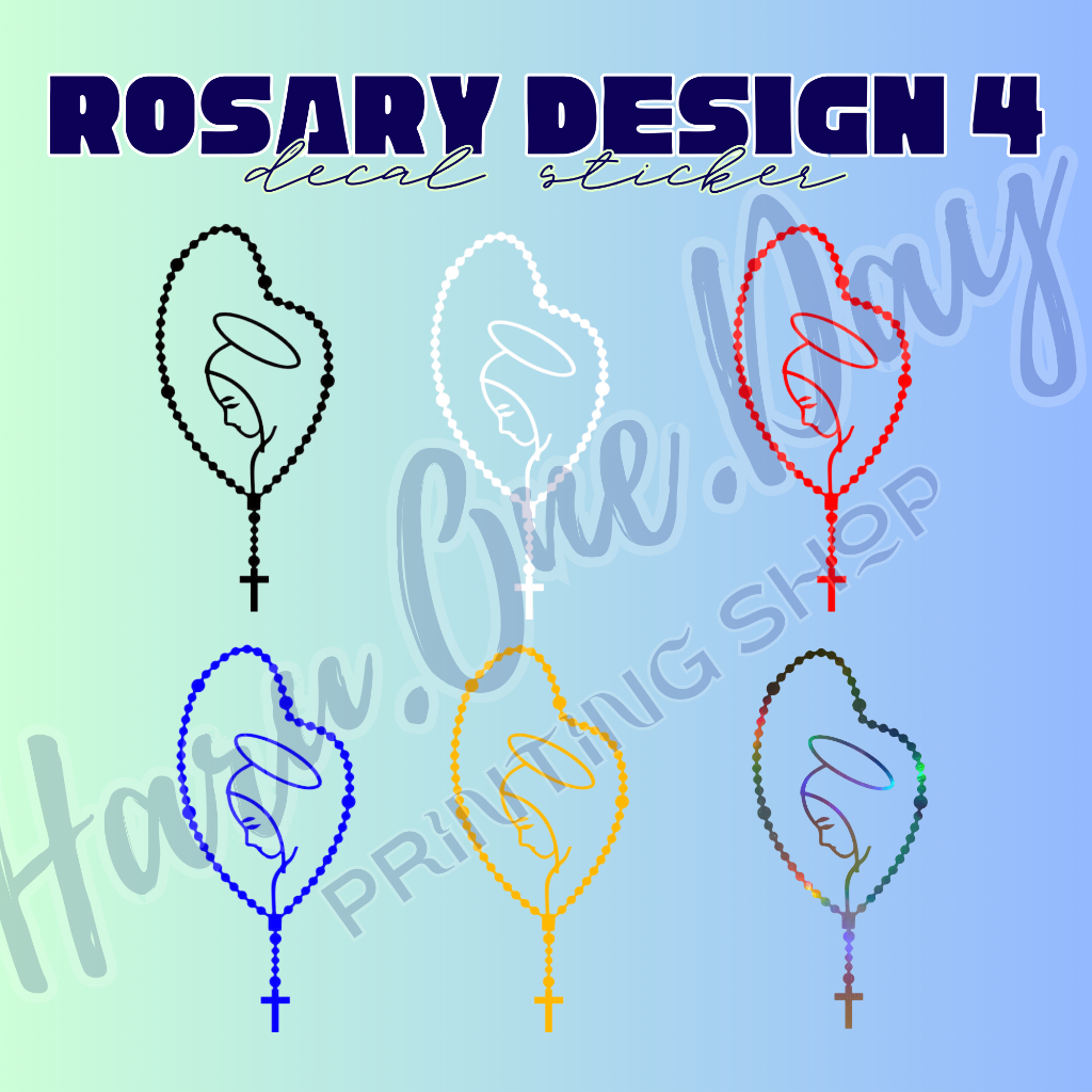 ROSARY Design 4 Sticker Waterproof | Shopee Philippines