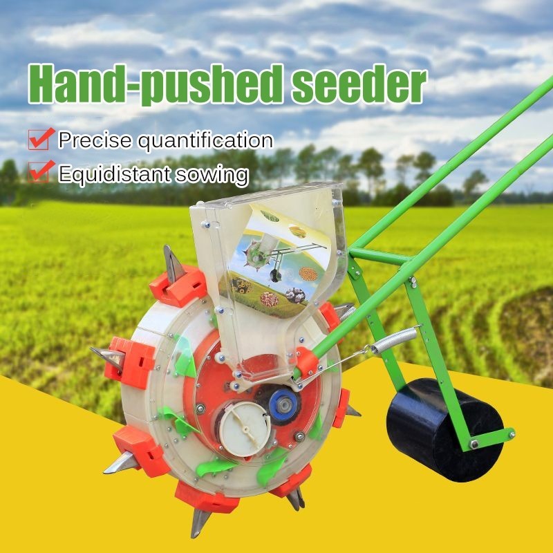 Multi-functional hand-pushed seeder roller seeder precise planting ...