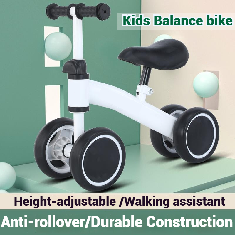 Balance Bike For Kids Mini Bike For Baby Toddler With 4 Wheels Boy Girl ...