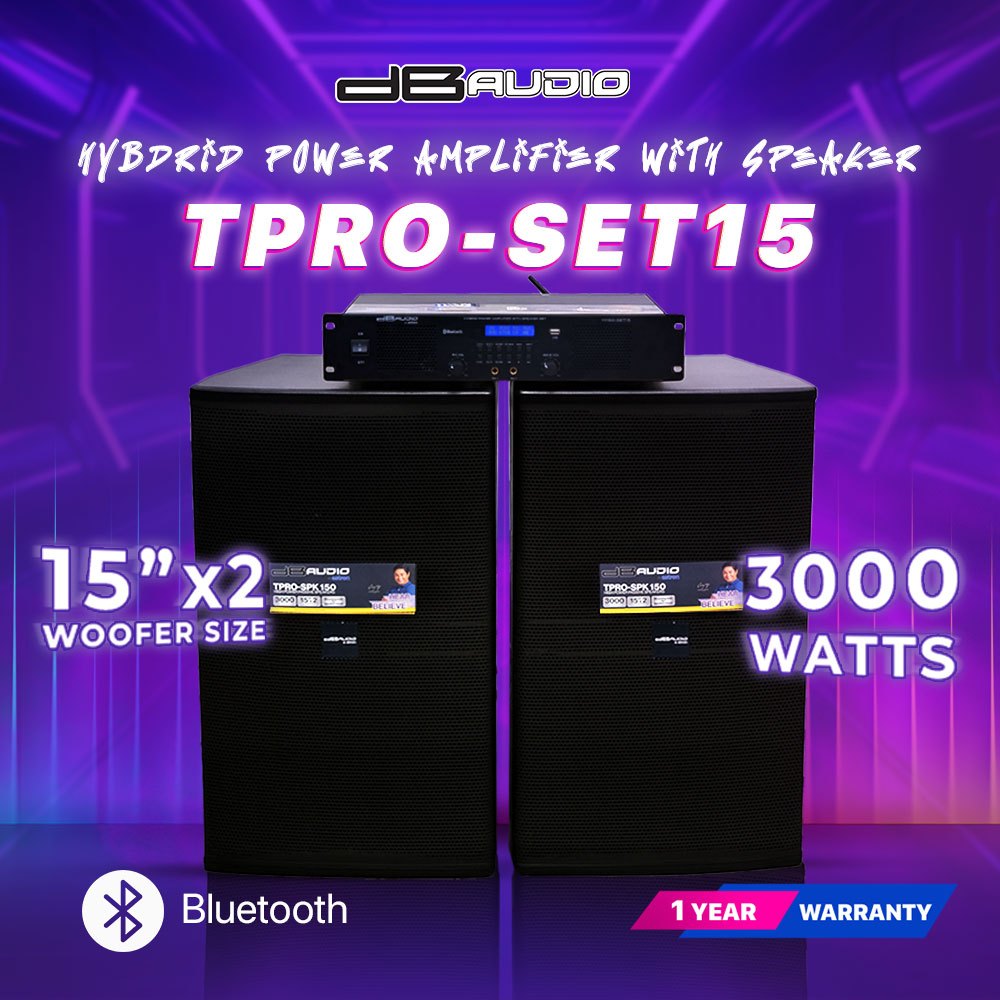 DB Audio by Astron TPRO-SET15 | Hybrid power amplifier with speaker ...