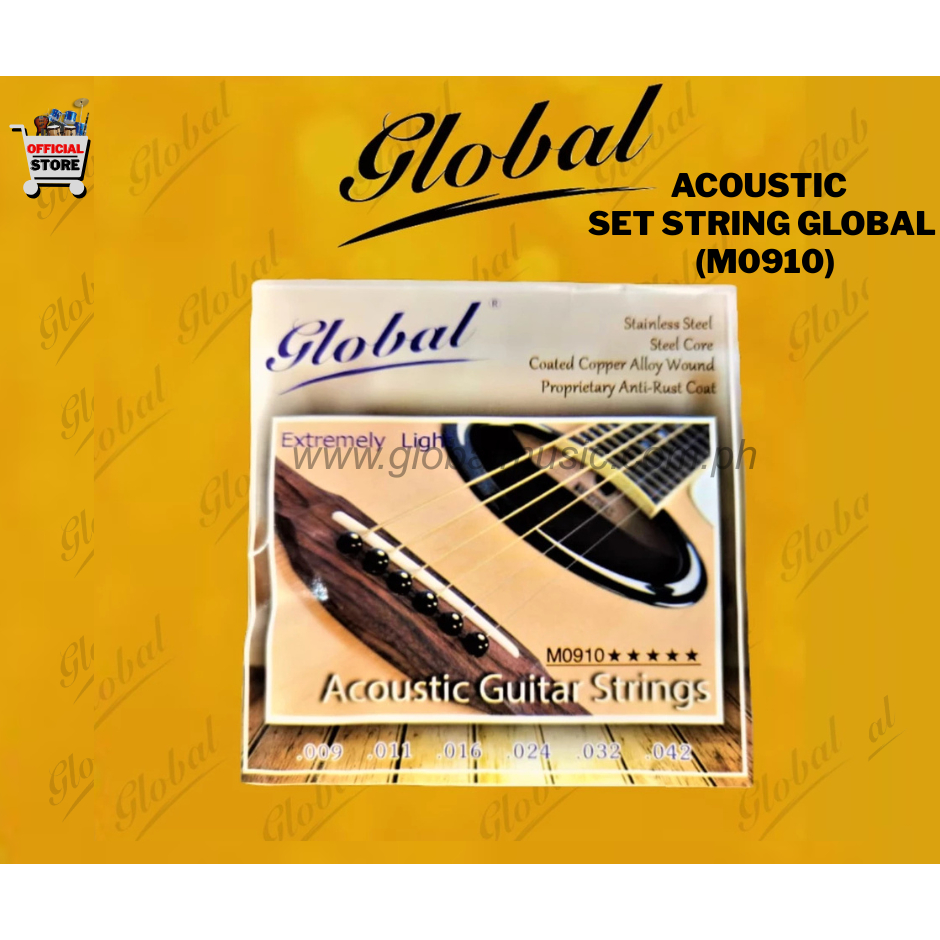 ACOUSTIC SET STRING GLOBAL (M0910) | Shopee Philippines