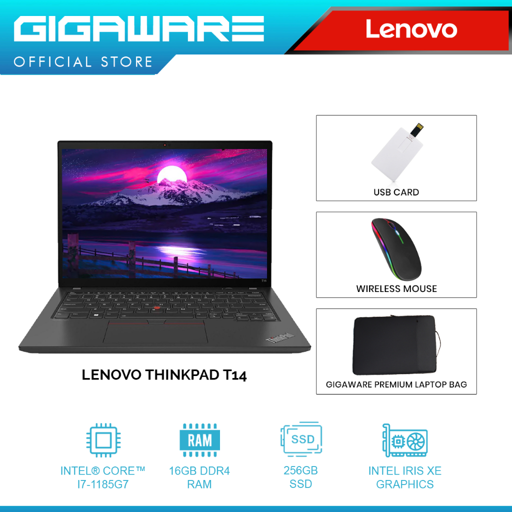 Lenovo Laptop ThinkPad T14, Procesador Intel Core I5-1135G7, Teclado Retroiluminado, Lector De Huellas Dactilares, Pantalla Antirreflejos FHD De 14 Pulgadas, Wi-Fi 6, HDMI 2.0, Thunderbolt 4, Windows