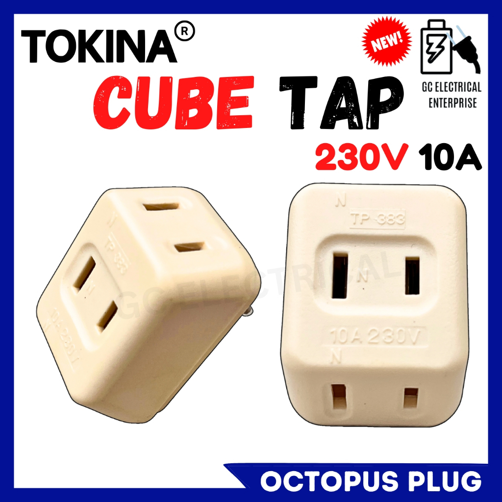 TOKINA Octopus plug Outlet Adapter Cube Tap Socket Adaptor 220v 10A ...