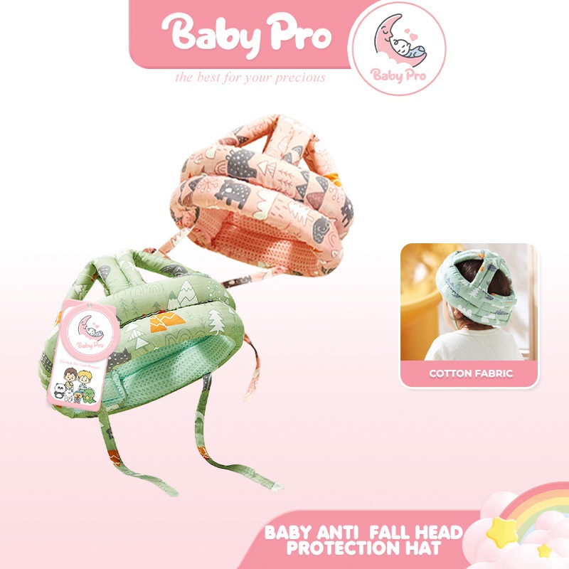 Baby Pro Baby Soft Cotton Anti Fall Head Protection Walking Hat ...