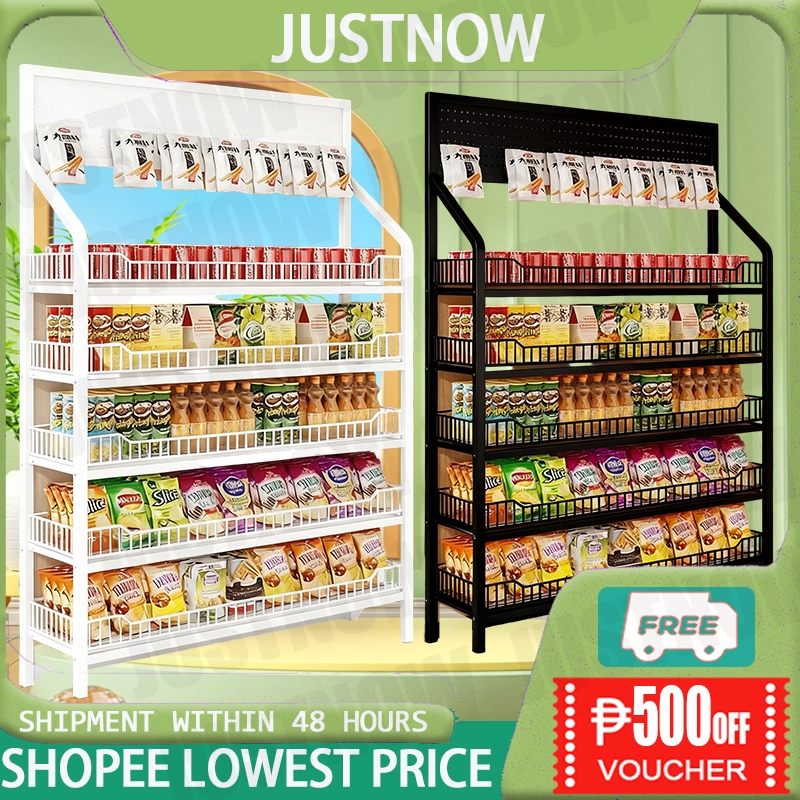 Supermarket Shelves Grocery Rack 5 Layers Display Rack For Store Metal ...