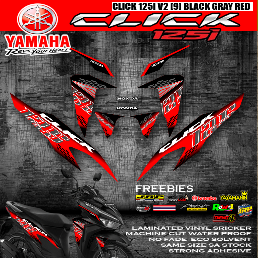 Honda Click 125i v2 [9] Decals Sticker With Freebies | Shopee Philippines