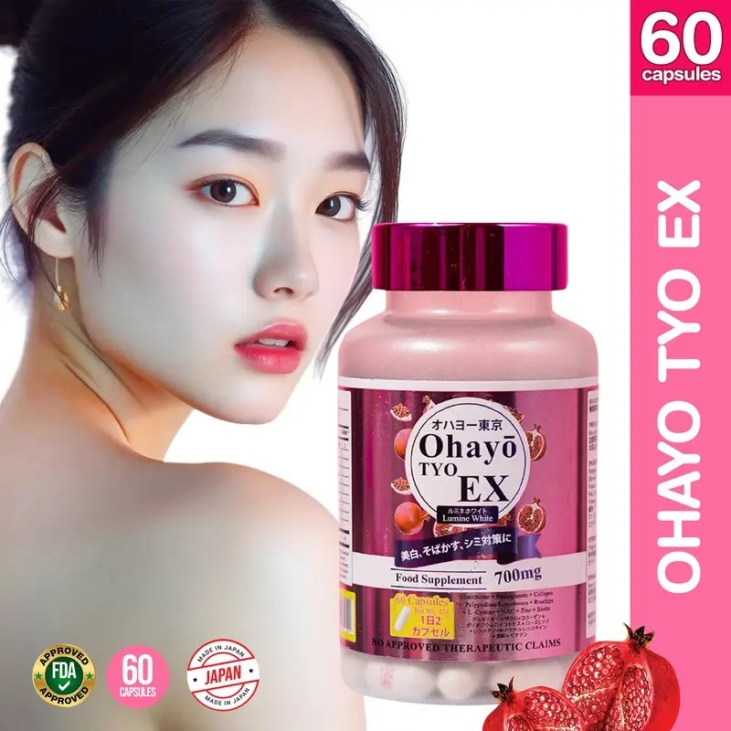 OHAYO TYO Tokyo EX Lumine White 100% MADE IN JAPAN 60 Capsules Glutathione  Collagen Vitamin C FDA!!! | Shopee Philippines