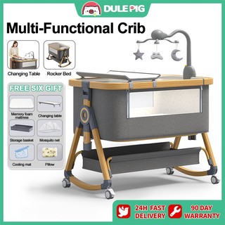 DULEPIG Foldable portable cradle bed, high-quality multi-functional ...