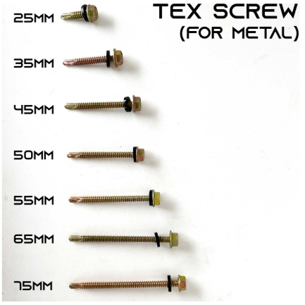 Text Screw For Metal Steel/Wood 1-3 INCH 50pcs | Shopee Philippines
