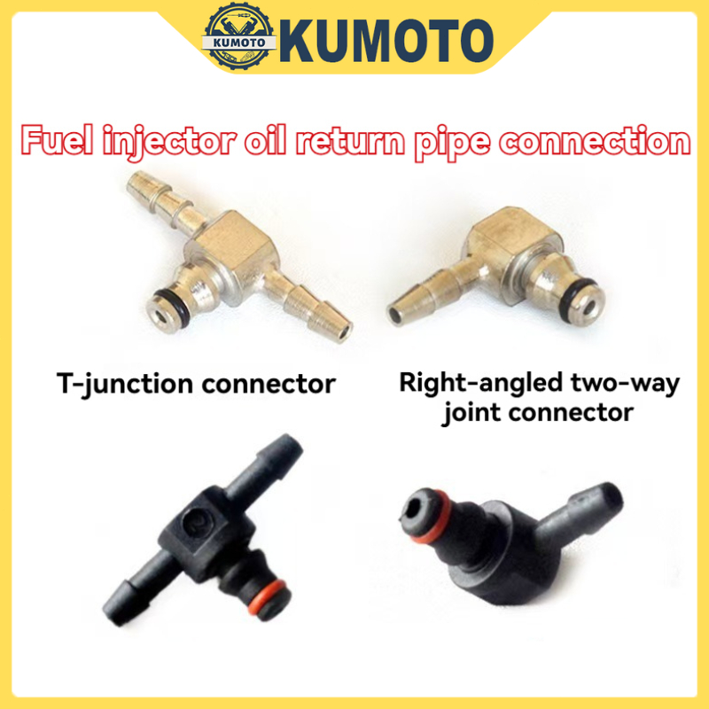 Diesel EFI Injector Tube Return oil Pipe Joint 3-Way 2-Way Connector T ...