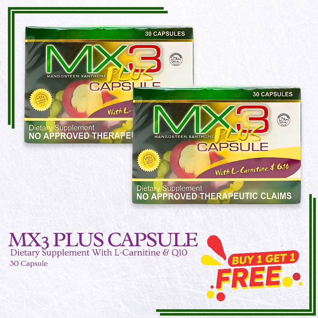 MX3 Plus Mangosteen Xanthone Plus Capsule with L-Carnitine & C10 ...