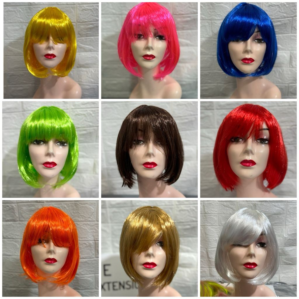 Colored Short Wigs 🇵🇭 Party Wigs Manila Direct Supplier Shopee
