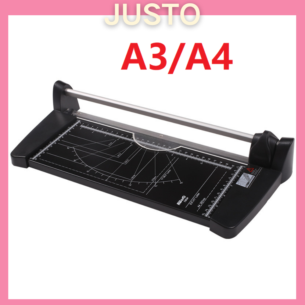 A4/A3 Sliding Paper Cutter Rolling Blade Duty Metal Base Paper Trimmer ...