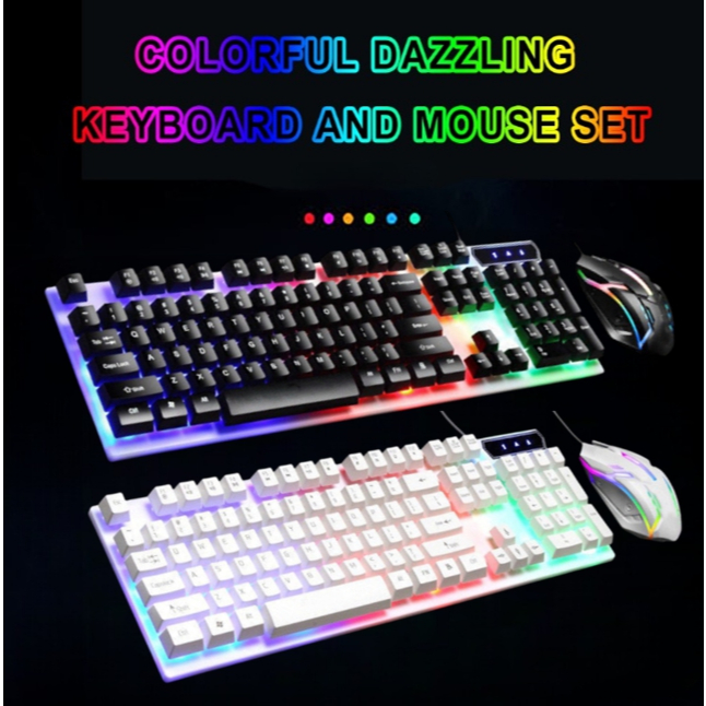 Colorful LED Illuminated Backlight USB Wired Mechanical Gaming Keyboard ...