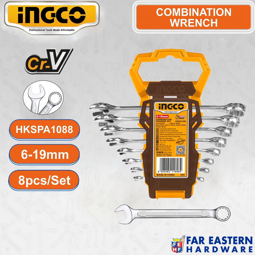 INGCO Combination Wrench Spanner Open Close Set 8pcs/Set 6-19mm ...