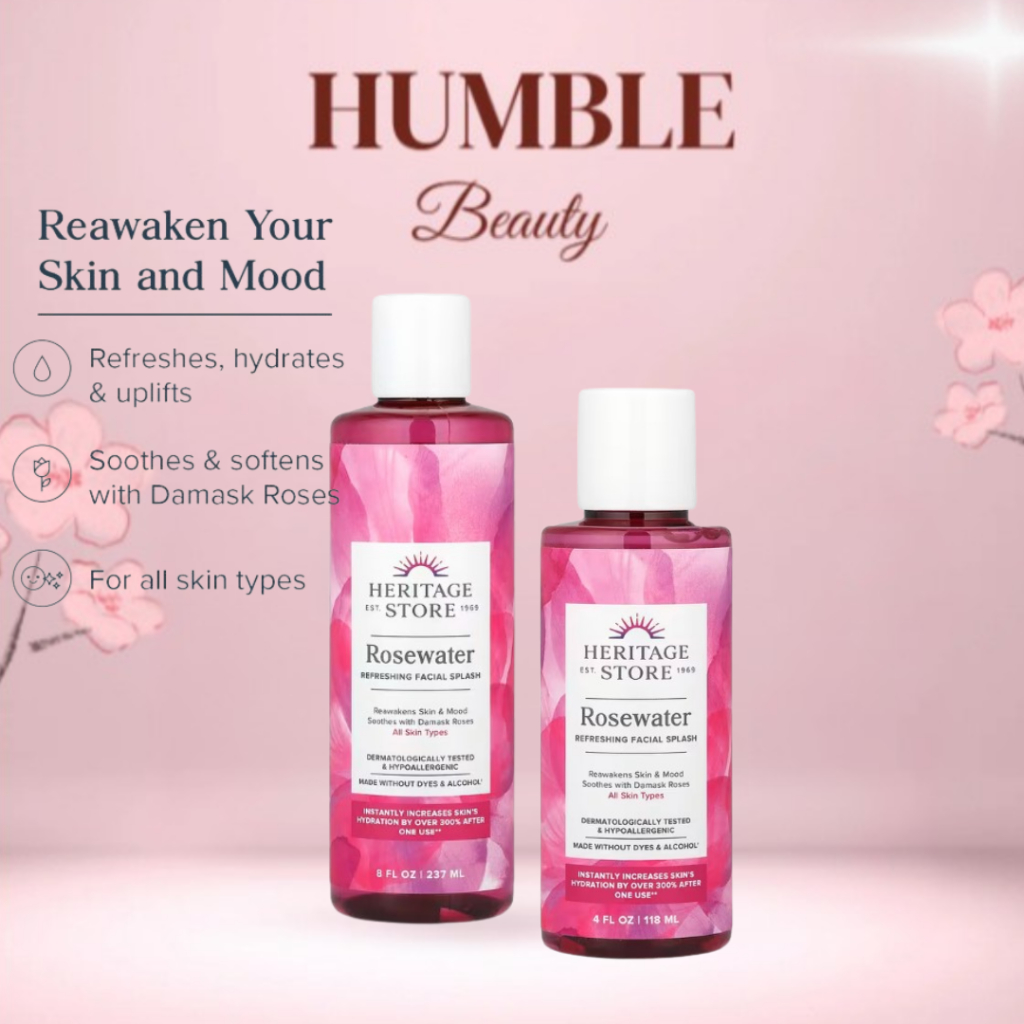 HumbleBeauty | Heritage Store, Rosewater Refreshing Facial Splash ...