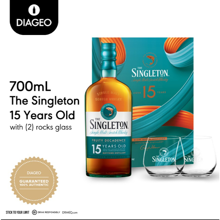 The Singleton of Dufftown 15 Year Old 700ml Festive Gift Pack with 2 ...