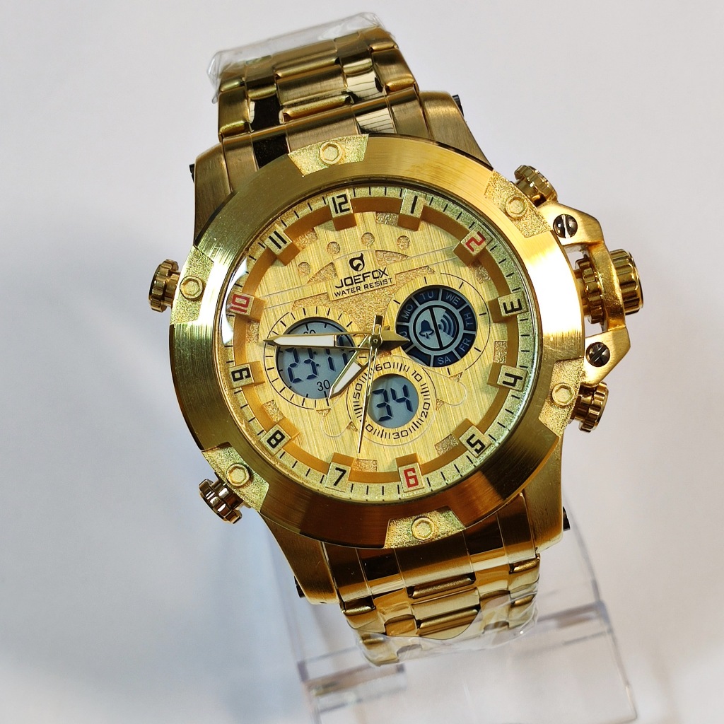 Bestseller Dual Time Men Casual Watch JOEFOX Stainless Steel Shock ...