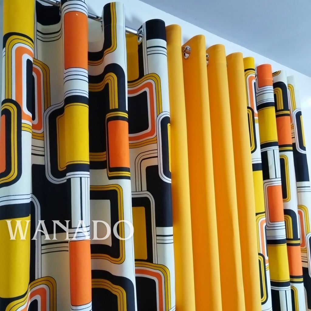 WANADO - 3in1 SET QUARLET GOLD Ring Window Curtain Sold by SET and ...