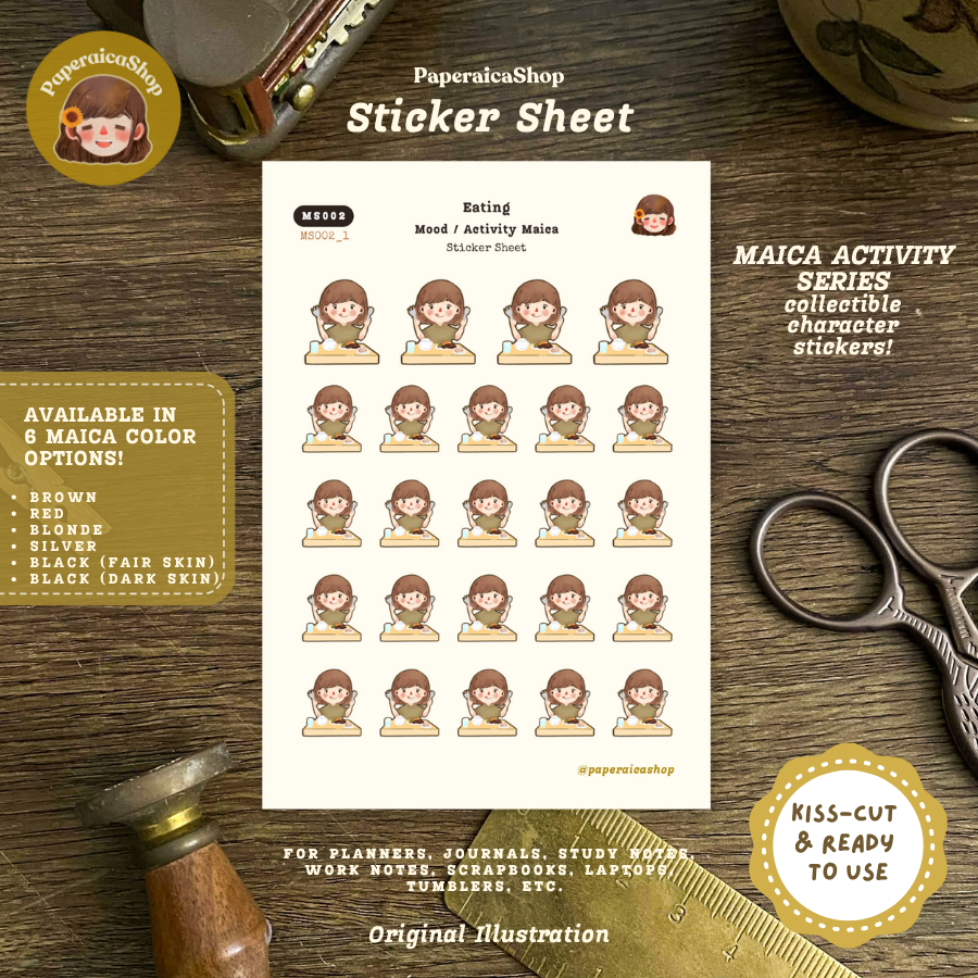 Cute Eating Stickers, Meal Stickers, Plan Meal Stickers, Food Stickers ...