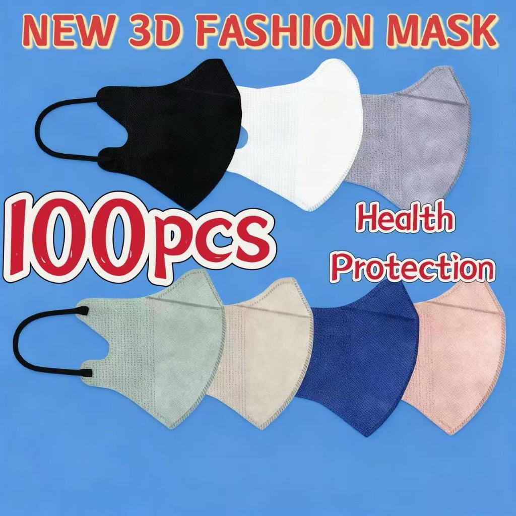 Sanah.H NEW 100PCS Korea 3D face-lifting 3ply mask FACEMASK | Shopee ...