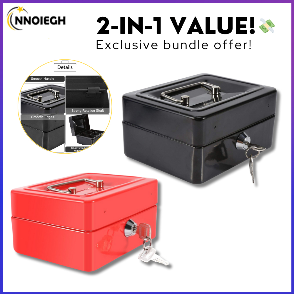 Cash Box Money Organizer Cash Box With Lock Cashier Cash Drawer Box ...