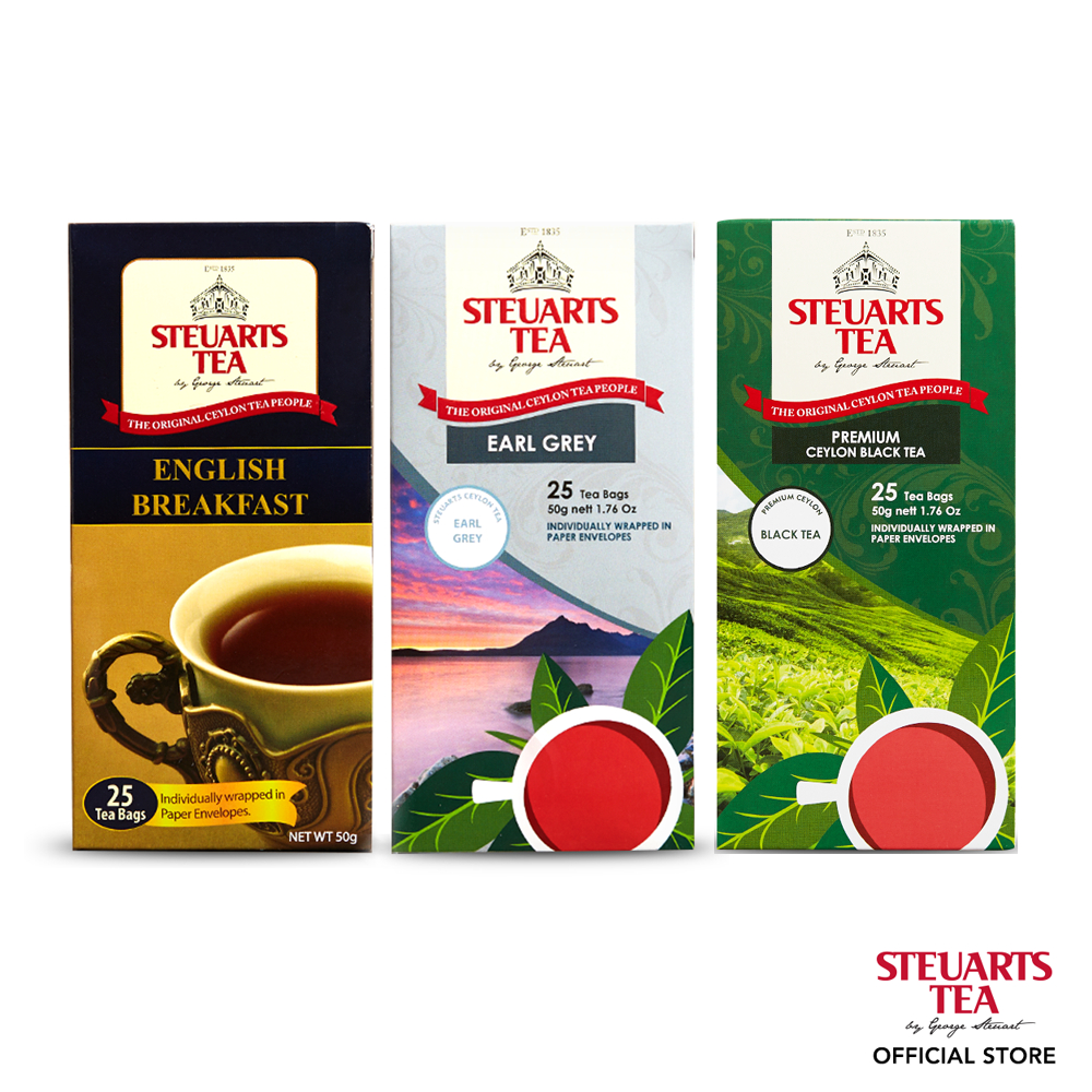 Steuarts tea Classic Bundle (English Breakfast, Earl Grey & Premium ...