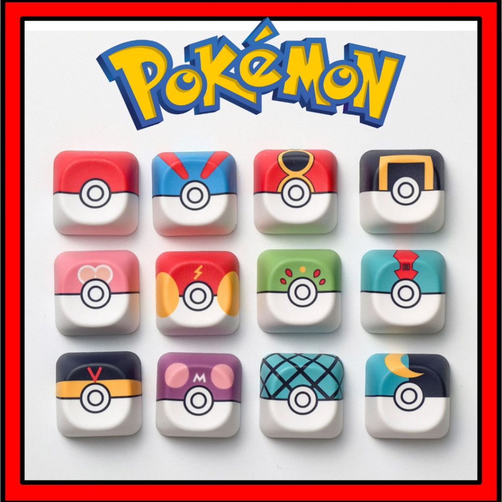 Pokeball Keycaps Pokemon Keycaps for Mechanical Keyboard | Shopee ...